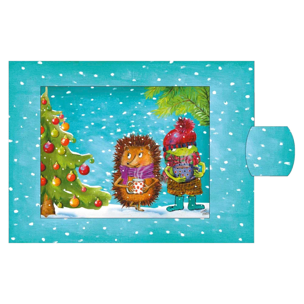 Verwandlungspostkarte Weihnachten - lebende Karte