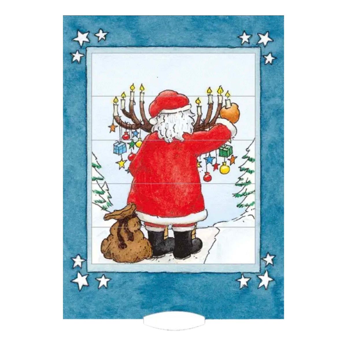 Verwandlungspostkarte Weihnachten - lebende Karte