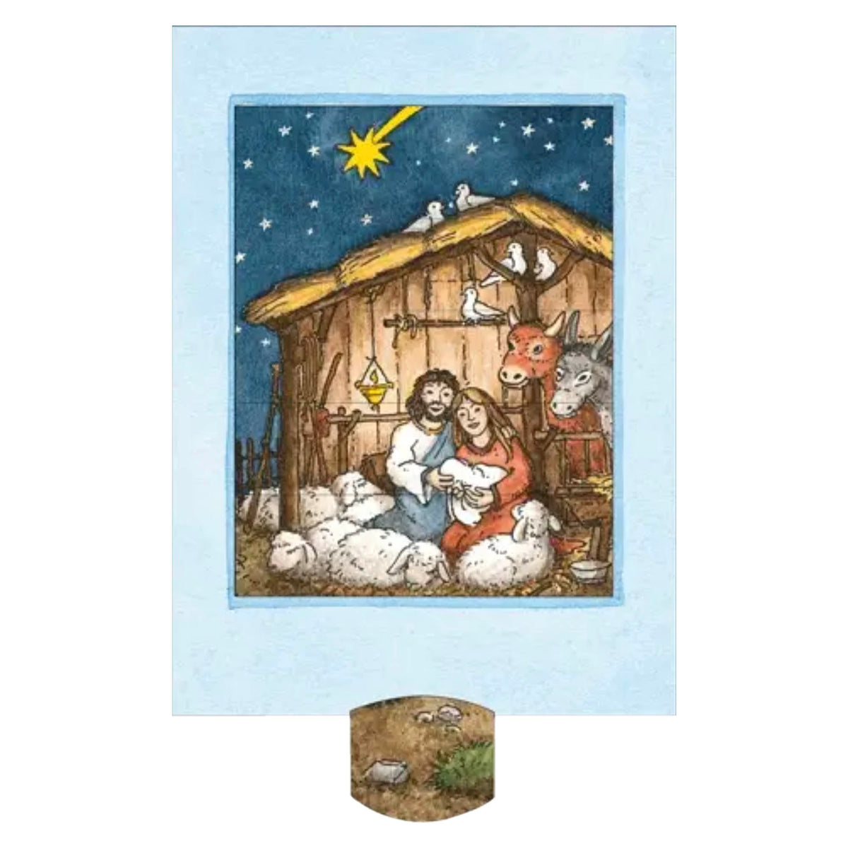 Verwandlungspostkarte Weihnachten - lebende Karte