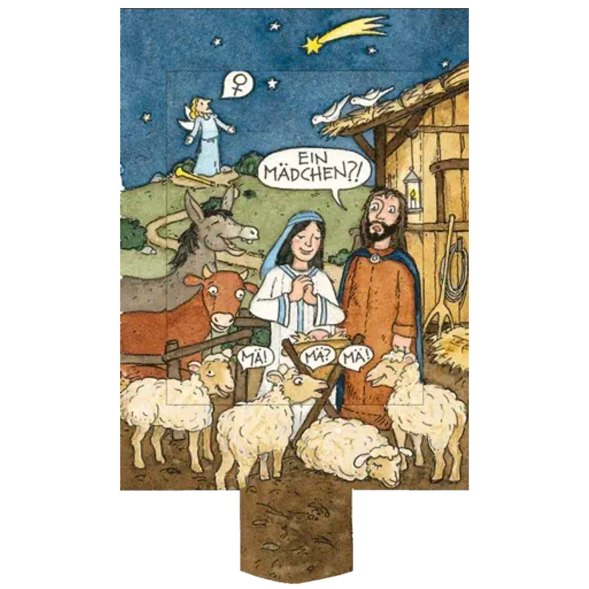 Verwandlungspostkarte Weihnachten - lebende Karte