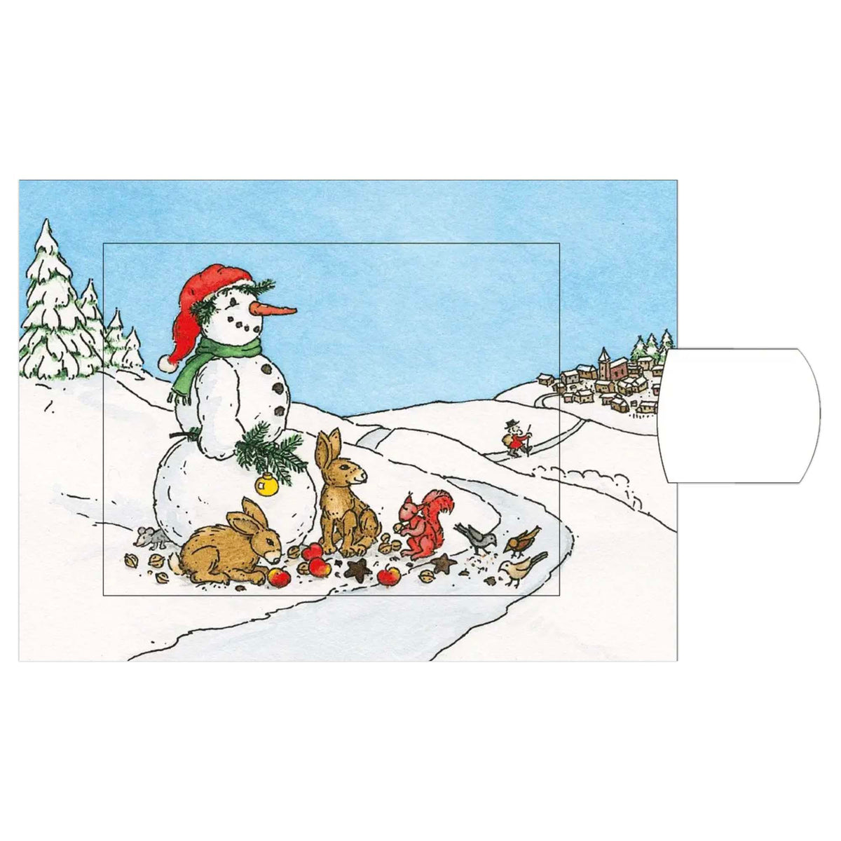 Verwandlungspostkarte Weihnachten - lebende Karte