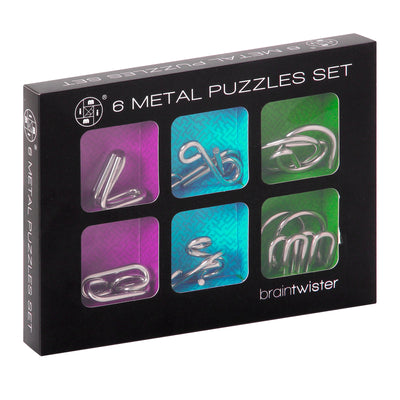 6 METAL PUZZLES SET - Metallpuzzle Set