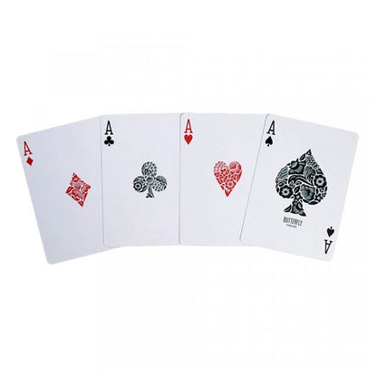 Butterfly Playing Cards Workers Edition V1 (marked) (red) by Ondrej Psenicka
