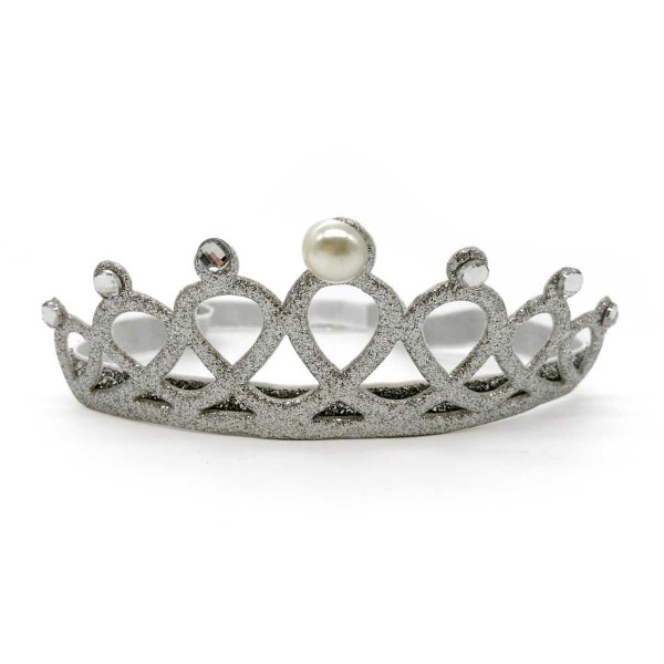 Haarband Krone Silber