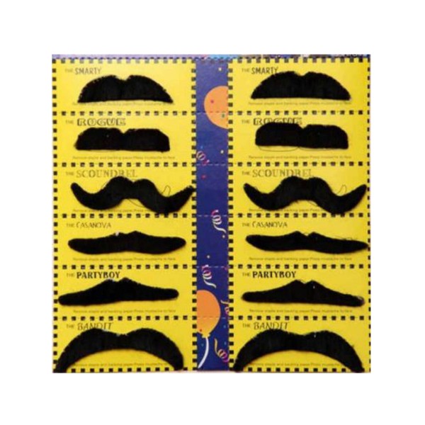Mustache Party Bart Karte 12 Stk
